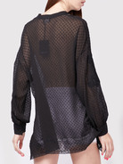 Блуза прозрачная с кружевными вставками - фото 5