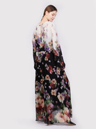 Платье макси с цветочным принтом - фото 4