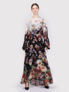 Платье макси с цветочным принтом - фото 1