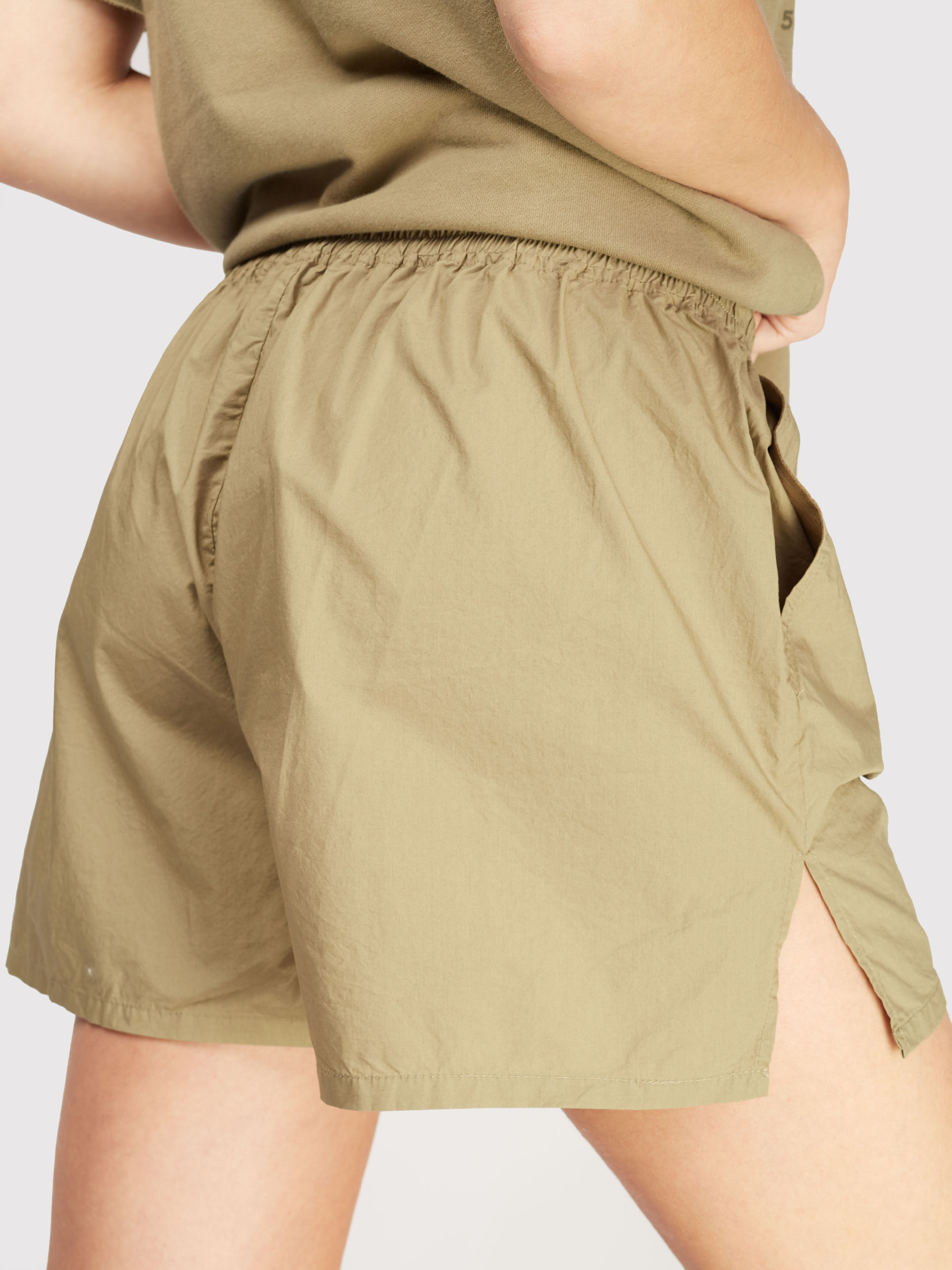 Drawstring footer shorts