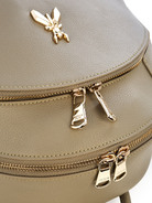 Рюкзак кожаный с двумя отделениями на молнии - фото 2