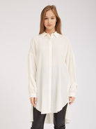 Блуза удлиненная ассиметричного кроя - фото 1