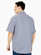 Рубашка в полоску с короткими рукавами - фото 5