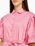 Платье рубашка с объемными рукавами - фото 2