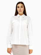 Блуза с декоративными разрезами по бокам - фото 1