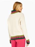 Пуловер шерстяной с контрастной отделкой - фото 5