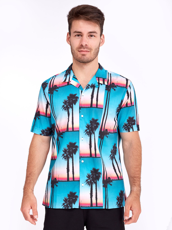 Рубашка с принтом пальмы