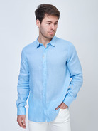 Рубашка из льна с длинными рукавами - фото 4