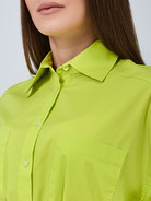 Платье рубашка с контрастным поясом - фото 2